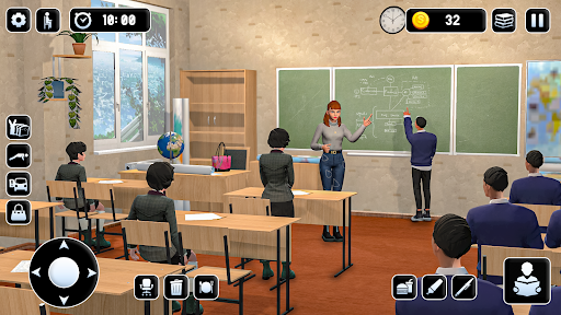Android application High School Teacher Game 3D screenshort