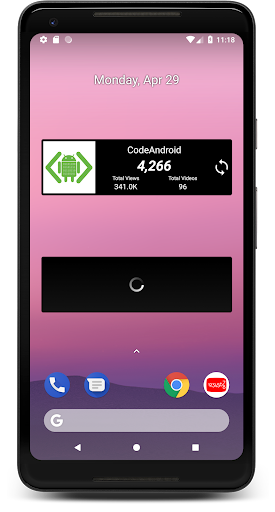 YTCount Widget Screen 2