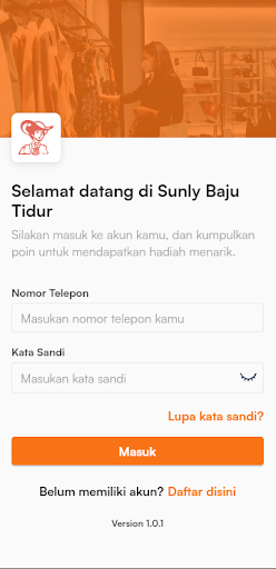Android application Sunly Baju Tidur screenshort