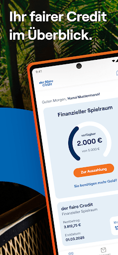 Android application der faire Credit screenshort
