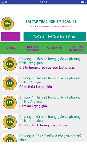 Toán lớp 11 Screen 2