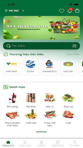 Android application Bapi - Thực phẩm từ tâm screenshort