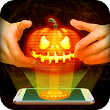 Halloween: hologram joke icon