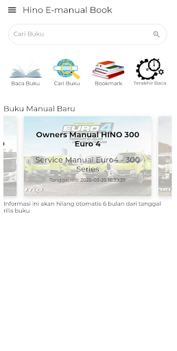 Hino E-Manual Book Screen 2