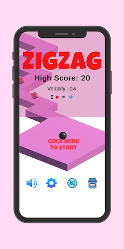 Android application Zig Zag Ball - Classic Game screenshort