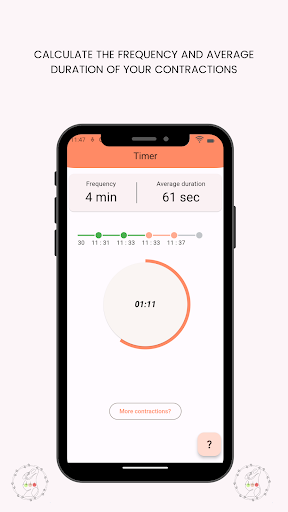 Monitoring contractions: Timer Screen 3