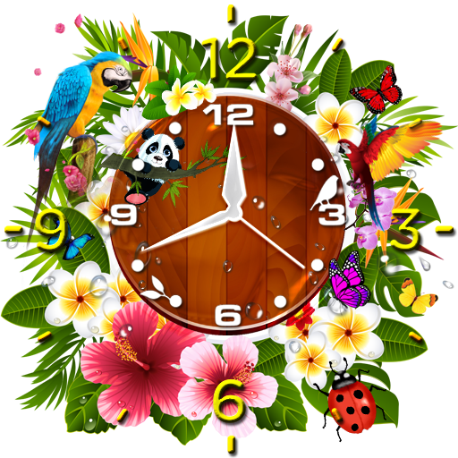 Flower Clock HD Live Wallpaper logo