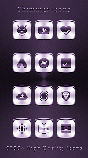 Shimmer Purple Metallic Icons