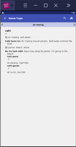 Kamus Tugun / Tugun Dictionary Screen 3