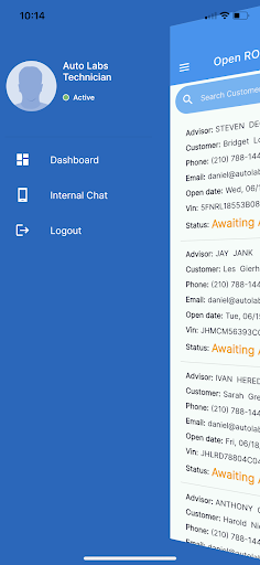 Android application Auto Labs screenshort