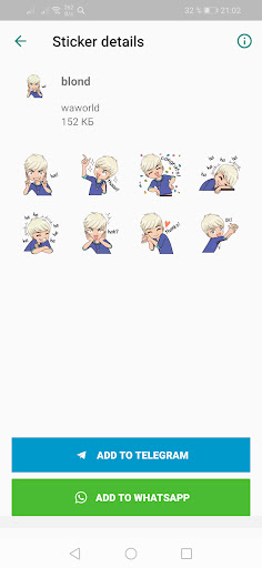 WASticker Blond stickers