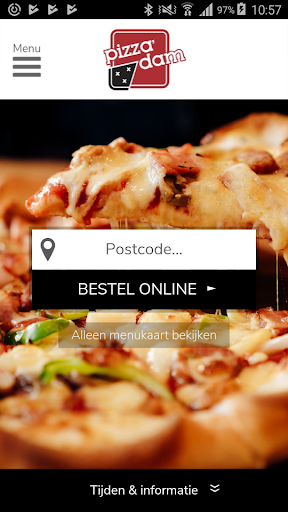 Android application Pizza'dam screenshort