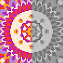 Mandala Pixel Art Coloring