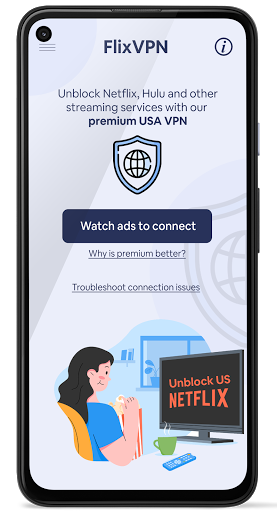 Android application FlixVPN - Unblock Netflix VPN screenshort