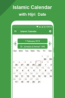 screenshot of Islamic Calendar - Hijri Dates