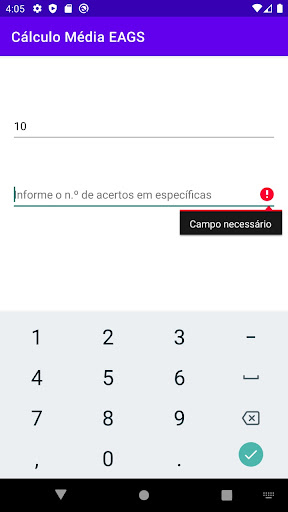 Calculadora Média EAGS Screen 3