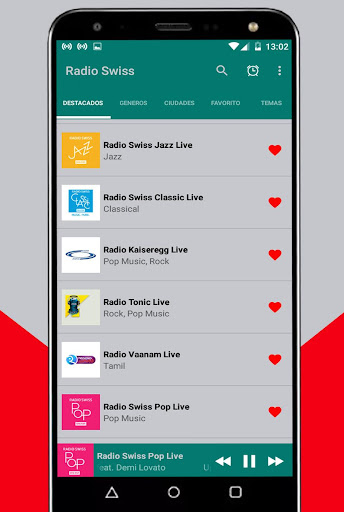 Swiss Radio Player Screen 2