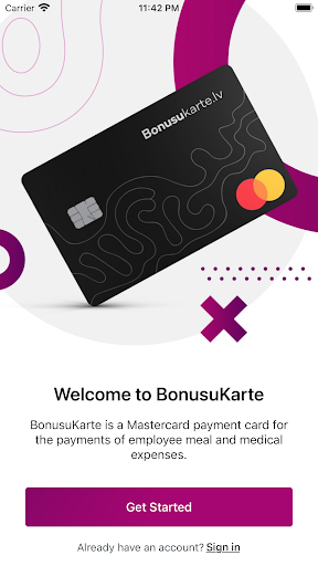 Android application Bonusukarte screenshort