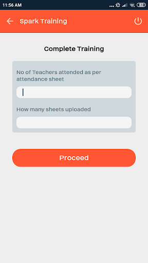 Android application Spark Training screenshort