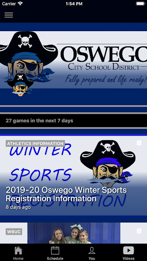 Android application Oswego City Schools Athletics screenshort