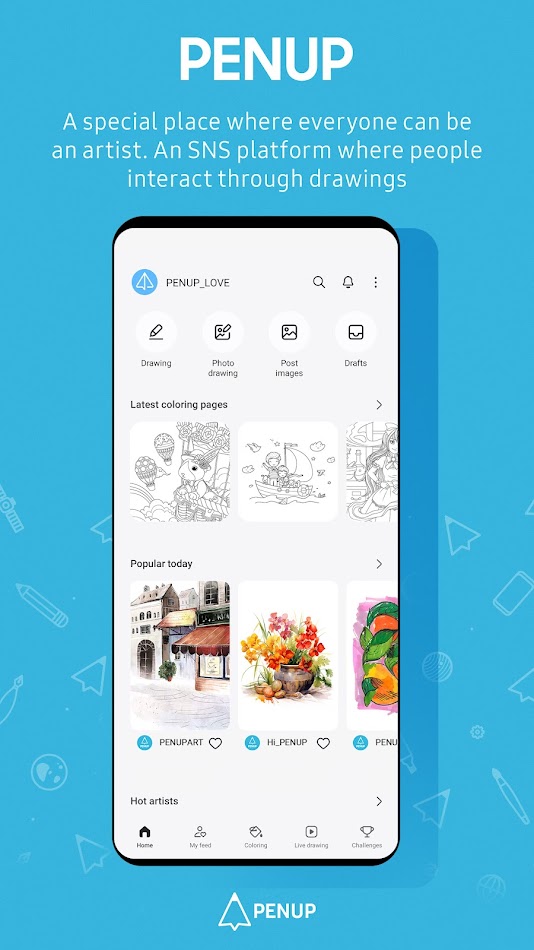 #1. PENUP – Drawing-sharing SNS (Android) Με: Samsung Electronics Co., Ltd.