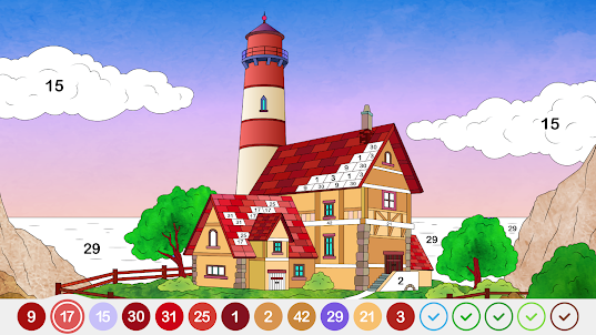 Baixar e jogar Happy Color – jogo de colorir con números no PC com