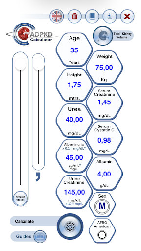 ADPKD Calculator Screen 2