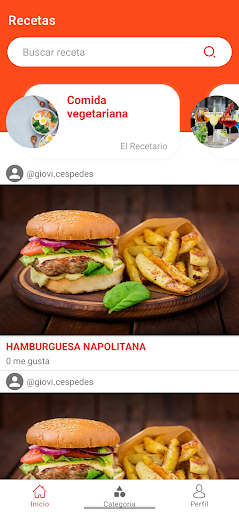El Recetario Screen 2