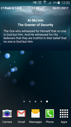 Android application 99Names Of Allah + Widget screenshort