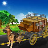 Dog Cart Drive Simulator : Race doggy wagons icon