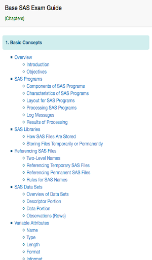Base SAS Exam Guide Screen 2