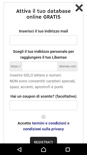 Libemax: database online cloud Screen 2
