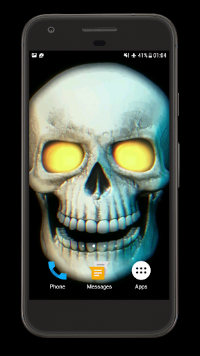 Android application Skull 3D Video Theme Wallpaper screenshort
