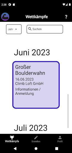 Android application Easy Comp - Kletterwettkämpfe screenshort