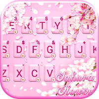 Тема для клавиатуры Pink Floral Sakura