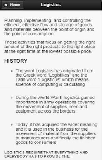 Logistics Screen 3