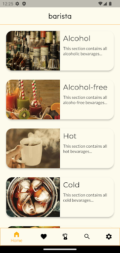 Android application Barista - Cocktail Maker screenshort