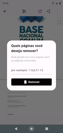 Android application Recortar PDF screenshort