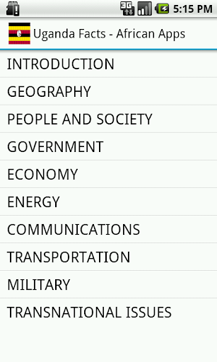 Android application Uganda Facts screenshort