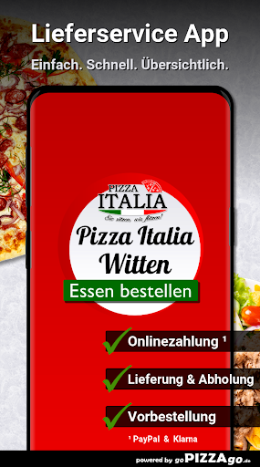 Android application Pizza Italia Witten screenshort