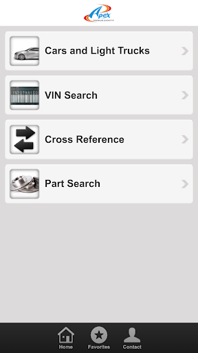 Android application Apex Gasket Mobile Catalog screenshort