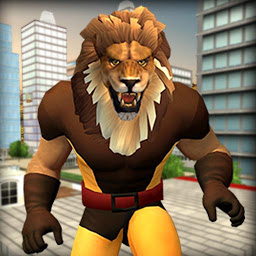 图标图片“Scary Lion Crime City Attack”