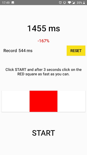 Test My Reaction Time Screen 2