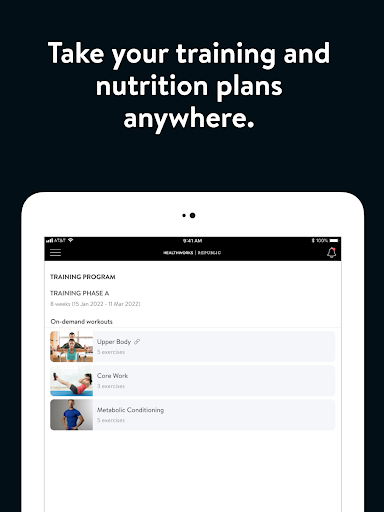 Screenshot of Healthworks + Republic Fitness