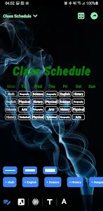 Class Schedule: Lịch học