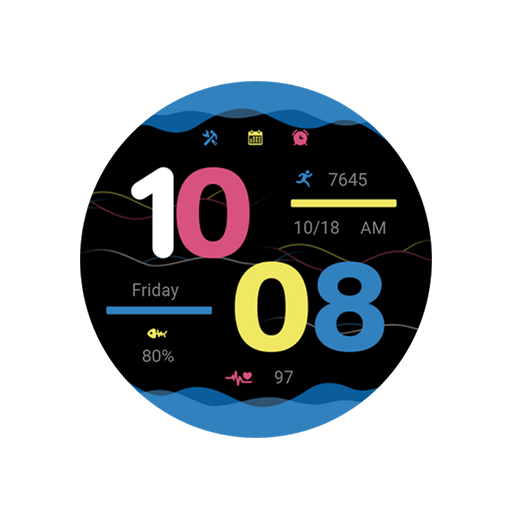 Flat Waves For Wear OS logo
