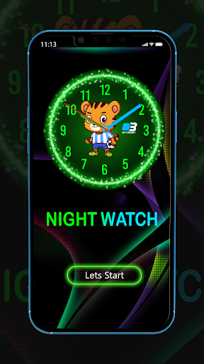 Android application Animated smart night clock screenshort