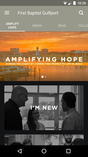 Android application First Baptist Gulfport App screenshort