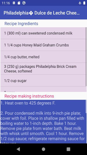 Cook cheese cake Screen 3