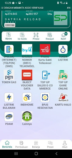 Satria Pulsa Screen 2